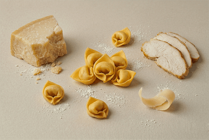 Chicken and Parmesan Tortellini — filled pasta for professional kitchens