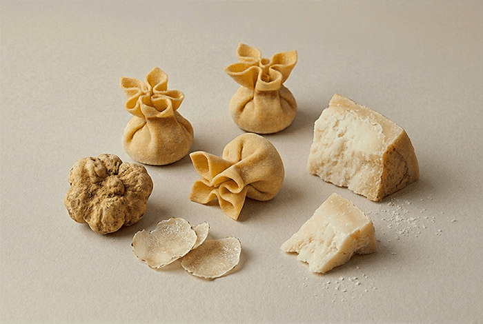 White Truffle Cheese Fiocchetti — filled pasta for professional kitchens